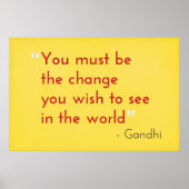 Wees de verandering, Gandhi Poster (Voorkant)