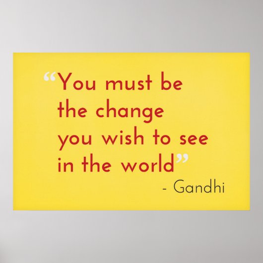 Wees de verandering, Gandhi Poster (Voorkant)