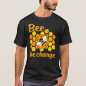 Wees de verandering honingraat t-shirt (Voorkant)