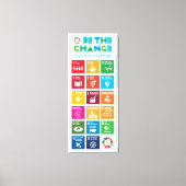 Wees de verandering Inspirerend Poster Global Goal Canvas Afdruk (Voorkant)