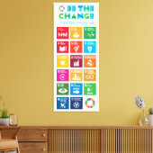 Wees de verandering Inspirerend Poster Global Goal Canvas Afdruk (Insitu (Woonkamer))