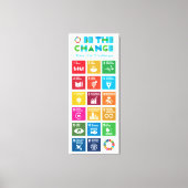 Wees de verandering Inspirerend Poster Global Goal Canvas Afdruk (Voorkant)