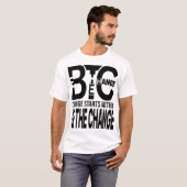 Wees de Verandering – Minimaal Identiteit Typograp T-shirt (Voorkant volledig)