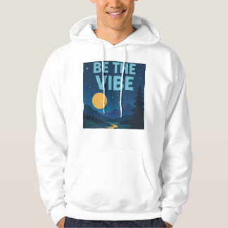 “Wees de Vibe” Retro Krijt Nachtlandschap Esthetie Hoodie
