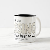 Wees de zegen tweekleurige koffiemok (Voorkant rechts)