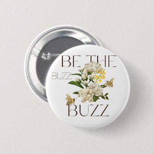 Wees de Zom Moderne Botanische Bij voor leraren Ronde Button 5,7 Cm