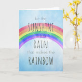 Wees de zonneschijn in de regen kaart (Gele Bloem)