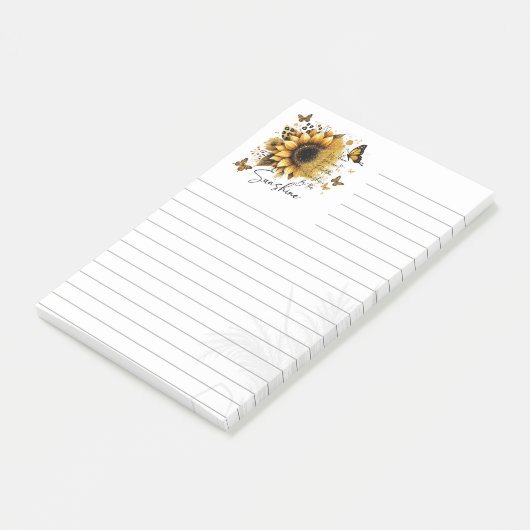 Wees de Zonneschijn Inspirerende 3M Post-it® Notit Notes (Schuin)