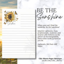 Wees de Zonneschijn Inspirerende 3M Post-it® Notit