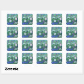 Wees de Zonneschijn Vierkante Sticker (Vel)
