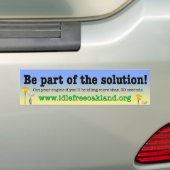 Wees deel van de oplossing! bumpersticker (Op auto)