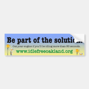 Wees deel van de oplossing! bumpersticker