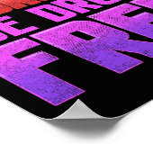 Wees drugsvrij hou van jezelf Paarse lint Poster (Hoek)