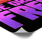 Wees drugsvrij hou van jezelf Paarse lint Poster (Hoek)