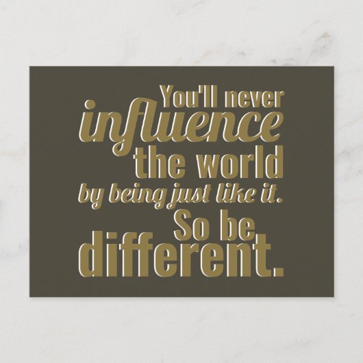 Wees dus anders briefkaart (Voorkant)