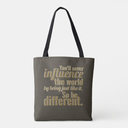 Wees dus anders tote bag (Achterkant)