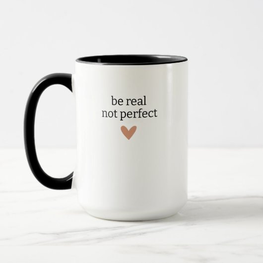 Wees echt, niet perfect, Aangepaste geschenken voo Mok (Links)