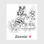 Wees echt, niet perfect | Leraar appreciatie gesch Sticker (Vel)