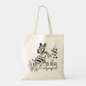 Wees echt niet perfect, leraar waardering geschenk tote bag (Achterkant)