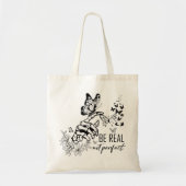 Wees echt niet perfect, leraar waardering geschenk tote bag (Voorkant)