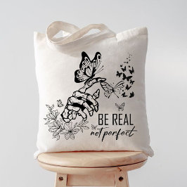Wees echt niet perfect, leraar waardering geschenk tote bag