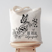 Wees echt niet perfect, leraar waardering geschenk tote bag