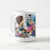 Wees Echte Niet Perfect Inspirerend Koffiemok (Voorkant links)