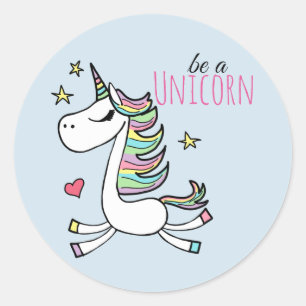 Wees een 3-inch unicorn-Sticker (blad van 6) Ronde Sticker