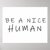 Wees een aardig mens poster (Voorkant)