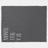 Wees een aardige menselijke vriendelijkheid Gezegd Fleece Deken (Voorkant (Horizontaal))