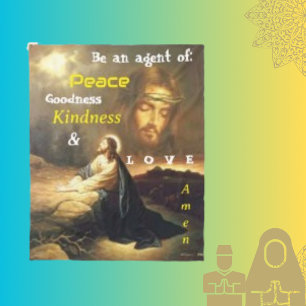 Wees een Agent of Peace Christ Afbeelding Characte Fleece Deken