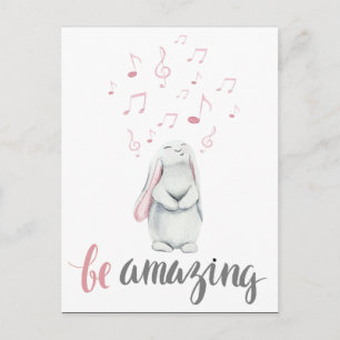 Wees een Amazing Music Bunny Briefkaart