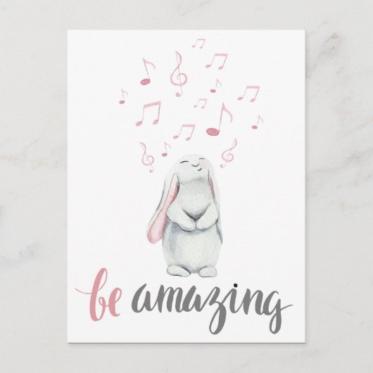 Wees een Amazing Music Bunny Briefkaart (Voorkant)