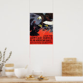 Wees een Amerikaanse adelaar! Doe mee met de lucht Poster (Keuken)