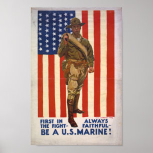 Wees een Amerikaanse marinier! Poster