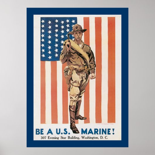 Wees een Amerikaanse marinier! Poster (Voorkant)