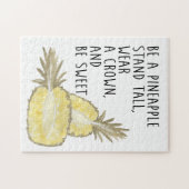 Wees een anananas die een kroon Draag en wees zoet Legpuzzel (Horizontaal)