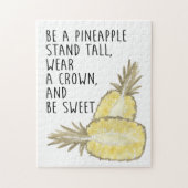 Wees een anananas die een kroon Draag en wees zoet Legpuzzel (Verticaal)