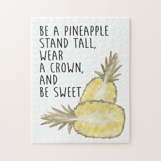 Wees een anananas die een kroon Draag en wees zoet Legpuzzel (Verticaal)