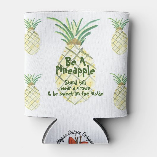 Wees een ananas... blikjeskoeler (Voorkant)