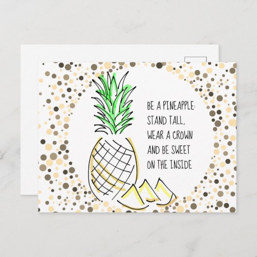 Wees een ananas briefkaart (Voorkant / Achterkant)