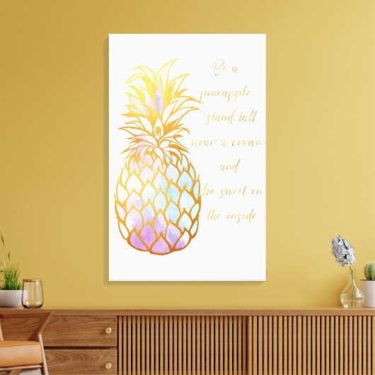 Wees een ananas canvas afdruk (Insitu (Woonkamer))