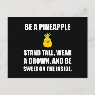 Wees een ananas grappige fan briefkaart