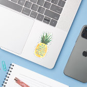 Wees een ananas kiss-cut Stickers (Laptop met iPhone)