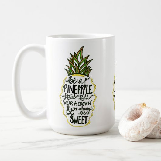 Wees een ananas koffiemok (Met donut)