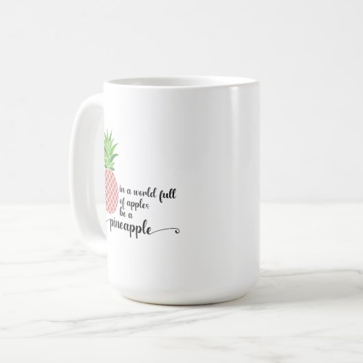 Wees een ananas Mok (Voorkant links)