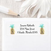 Wees een ananas offerte aangepaste retour adres la etiket (Insitu)