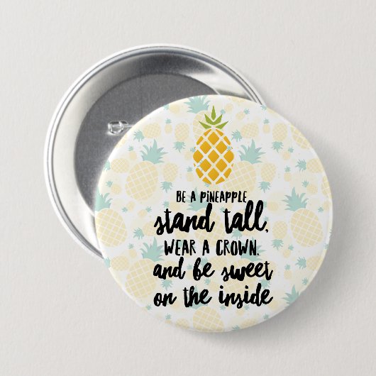 Wees een ananas-ronde Button (Voorkant /achterkant)