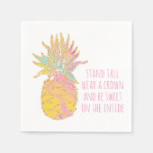 Wees een Ananas Schattigee Regenboog & Gouden Anan Servet (Voorkant)