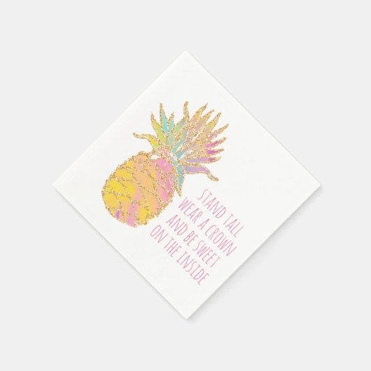 Wees een Ananas Schattigee Regenboog & Gouden Anan Servet (Hoek)